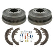 Rear Drums & Shoes & Brake Shoe Springs For Dodge RAM 2500 Pick Up 1994-1999