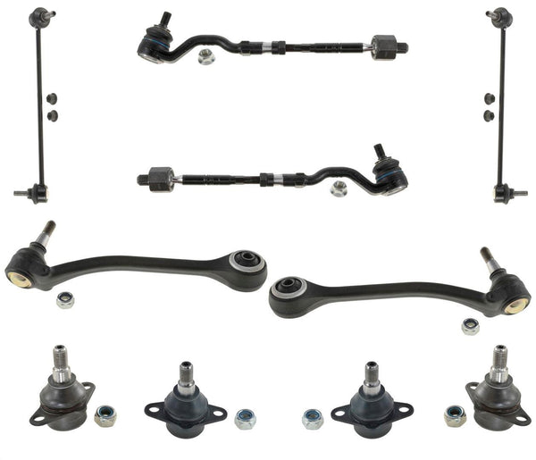 Fits 04-10 BMW X3 Front Control Arms Tie Rods Sway Bar Lk Ball Joints 10 Pcs