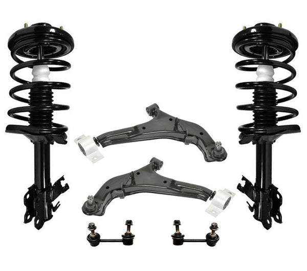 Front Coil Spring Struts Lower Control Arms & Links for Nissan Maxima 01-03 6pc