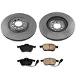 Front 312MM Rotors With Ceramic Pads 3pc Kit for Audi TT 1.8L 2000-2006