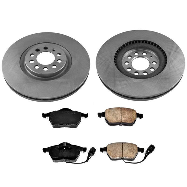 Front 312MM Rotors With Ceramic Pads 3pc Kit for Audi TT 1.8L 2000-2006