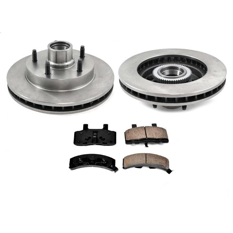 Front Rotors & Ceramic Brake Pads for Dodge Ram 1500 Rear Wheel Drive 1994-1999