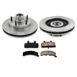 Rotores delanteros y pastillas de freno de cerámica para Dodge Ram 1500 con tracción trasera 1994-1999