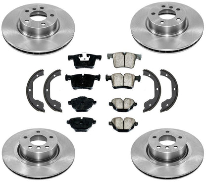 Front & Rear Disc Brake Rotors Ceramic Brake Pads For BMW X3 2011 2012 2014 2017