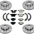 Front & Rear Disc Brake Rotors Ceramic Brake Pads for BMW X3 7pc 11-17