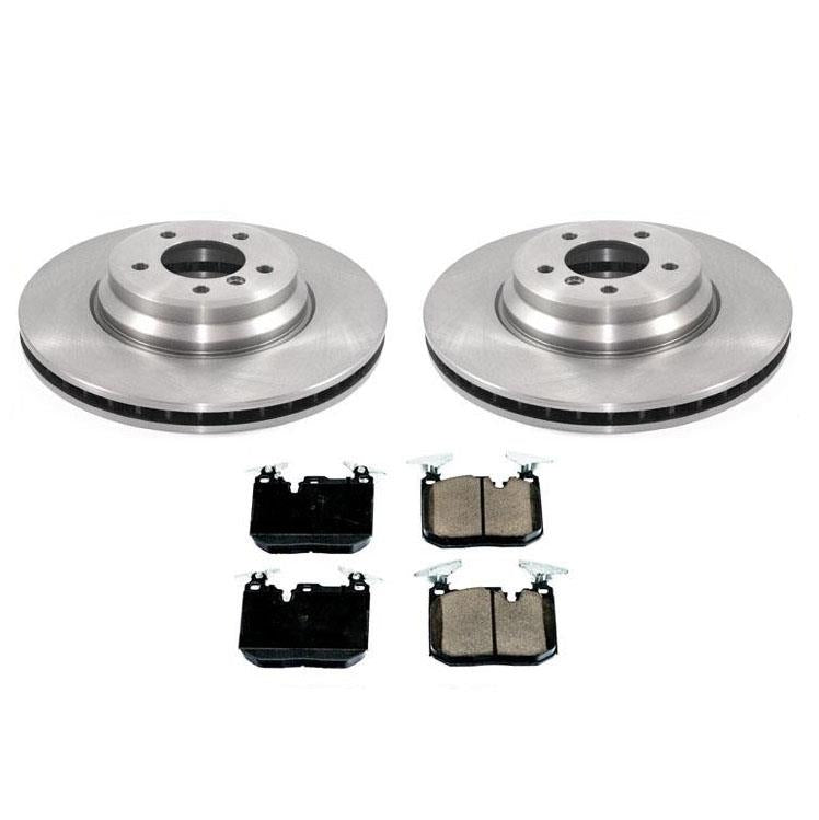 Front Disc Brake Rotors & Ceramic Pads for BMW 335i 4 Door Sedan 2010-2013