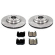 Rotores de freno de disco delantero y pastillas de cerámica para BMW 335i sedán de 4 puertas 2010-2013