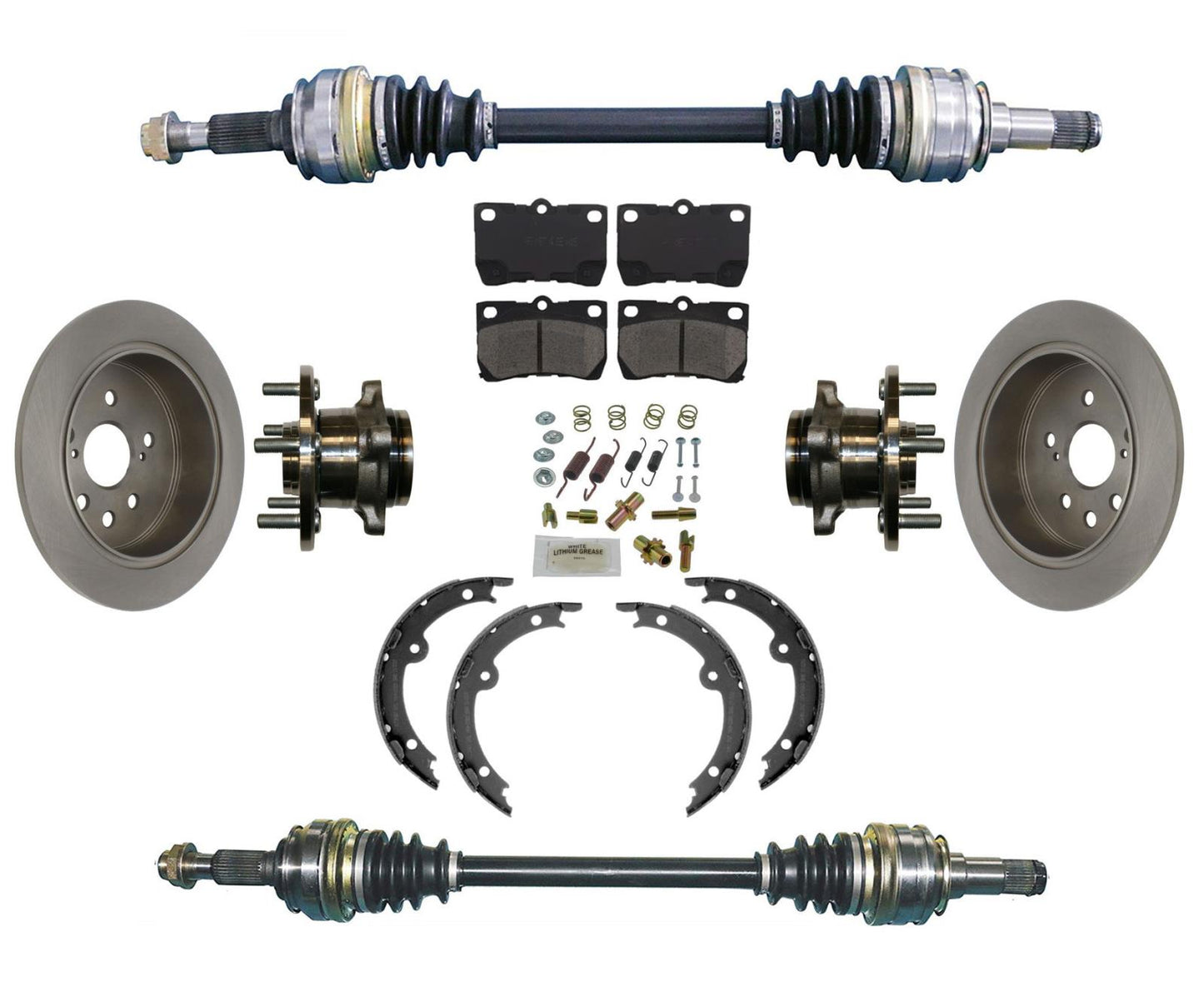Rodamientos de ejes traseros, almohadillas y zapatos de rotores para tracción trasera LEXUS IS250 06-13