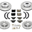 Rotors Ceramic Pads 8pc Kit for BMW 340i xDrive 16-18 No Blue Caliper No GT