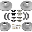 Rotors Ceramic Pads 8pc kt Fits For BMW 320i 13-18 with out Blue Caliper or GT