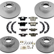 Rotors Ceramic Pads 8pc Kit for BMW 320i xDrive AWD 13-18 with out Blue Caliper