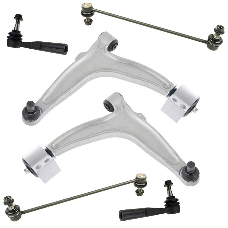 6 Pc Chassis Kit Lower Control Arm Assembly Rods & Links Fits for Saab 9-3 04-11
