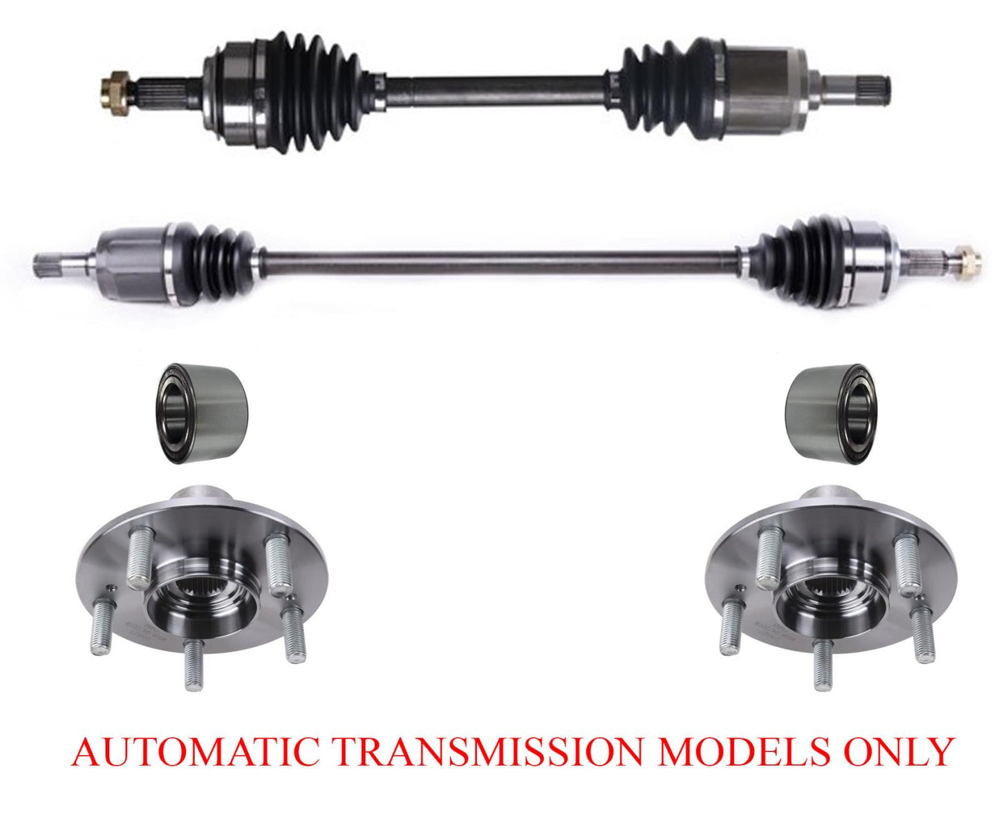 Rodamientos de bujes de eje CV delantero para Honda Civic 1.8L transmisión automática 06-11