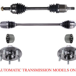 Front CV Axles Hubs Bearings fits 06-11 Honda Civic 1.8L Automatic Transmission