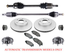 Axles Hubs Bearings Rotors & Pads fits 06-11 Civic 1.8L Automatic Transmission