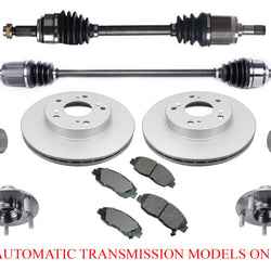 Axles Hubs Bearings Rotors & Pads fits 06-11 Civic 1.8L Automatic Transmission