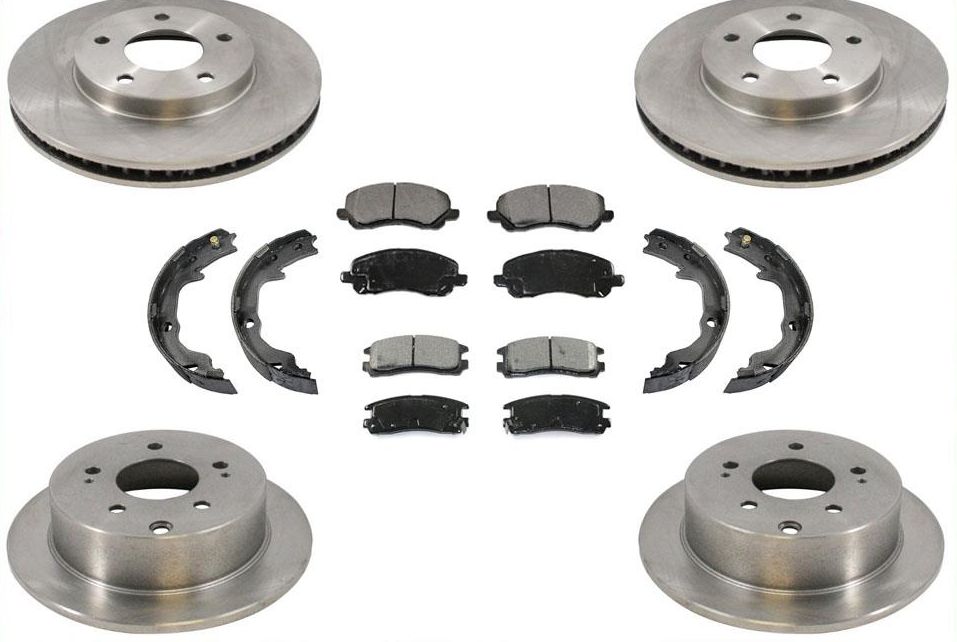 100% nuevas pastillas de freno delanteras traseras 7P para Mitsubishi Galant 2.4L 08-12