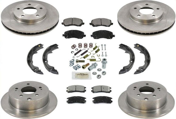 Kit de resorte de pastillas de freno de rotores de freno 100% nuevos para Mitsubishi Galant 2.4L 08-12