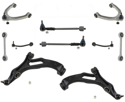 Kit de chasis de 10 piezas para 07-10 Audi Q7 brazos de control inferiores y superiores enlaces de varillas de amarre
