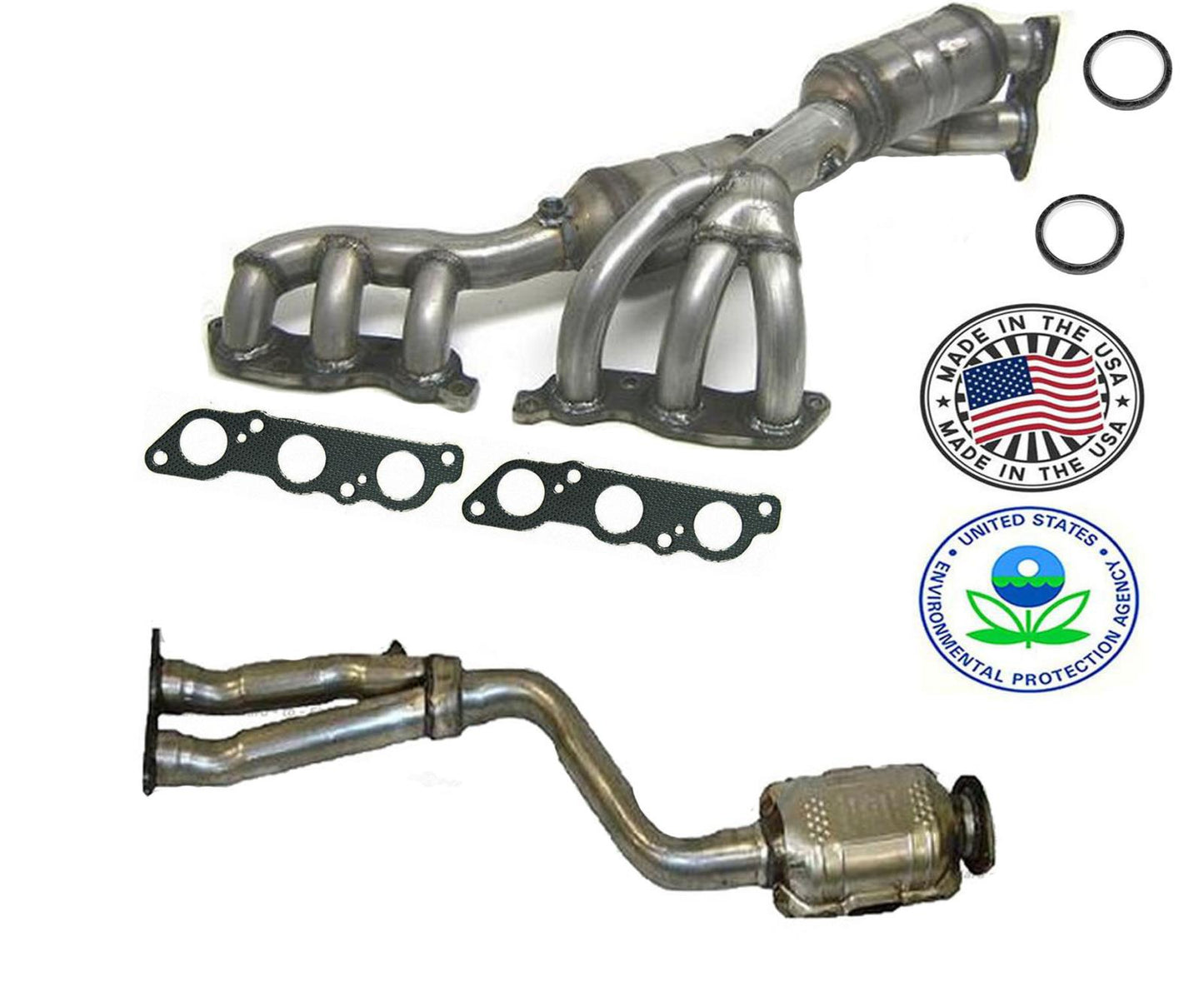 Fits 98-05 GS300 Front Manifold & Rear Under Car Catalytic Converter 18204 18388