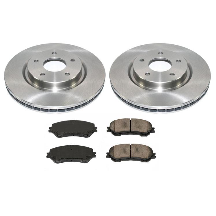 Front Rotors & Ceramic Brake Pads Fits Nissan Rouge Sport 2.0L 2017-2019