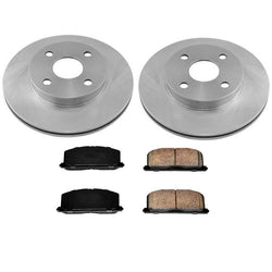 Front Brake Rotors with Ceramic Brake Pads for Toyota Tercel 1991-1999