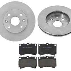 Rotores de freno de disco delantero y pastillas de freno de cerámica para Kia Rio 2000-2002