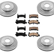 Front Rear Rotors with Ceramic Brake Pads for Cadillac Eldorado 1979-1985