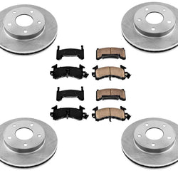 Front Rear Rotors with Ceramic Brake Pads for Cadillac Eldorado 1979-1985