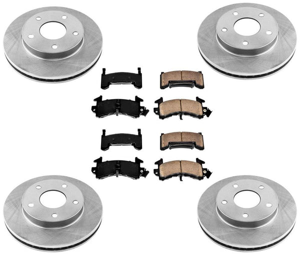 Front Rear Rotors with Ceramic Brake Pads for Cadillac Eldorado 1979-1985