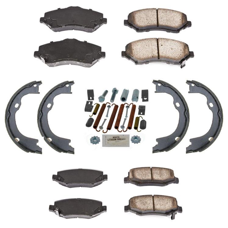 Almohadillas de cerámica para zapatos de estacionamiento con resortes para Jeep Wrangler 07-17, kit de 4 piezas