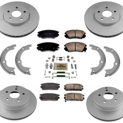 Coated Brake Rotors Brake Pads Shoes Spring Kit For Chevrolet Equinox 2010-2017