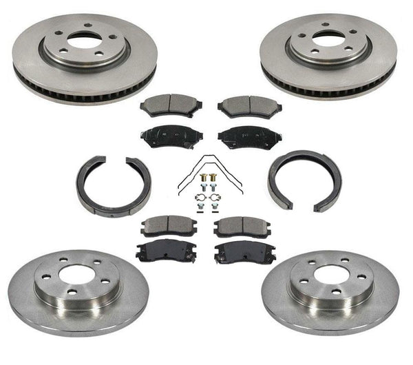 Brake Rotors Ceramic Brake Pads & Shoes For 2005-2009 Buick Allure Lacrosse V6