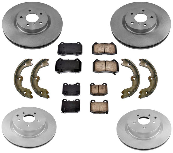 12 3/4 Inch Brembo Style Rotors Brake Pads for Nissan 350Z 03-09 for G35 03-04