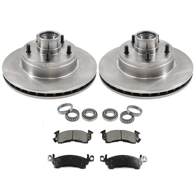 Front Rotors Brake Pads Wheel Bearings for Chevrolet Camaro Z28 1979-1981