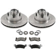 Kit de pastillas y rotor delantero de 11 pulgadas, rodamientos, rotor de freno de disco 5542 para automóviles GMC