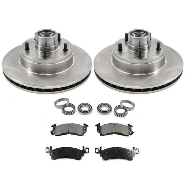 Kit de pastillas y rotor delantero de 11 pulgadas, rodamientos, rotor de freno de disco 5542 para automóviles GMC