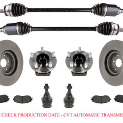 Front Axles Lower BJ Wheel Hub Bearings Rotors & Pads Fits Forester 01/15/14-18