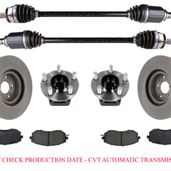 Front Axles Wheel Hub Bearings Rotors & Pads For Forester 01/15/14-2018