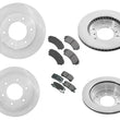 Se adapta a rotores de disco de freno delantero y trasero Mitsubishi Montero 01-06 y pastillas de cerámica, 6 piezas