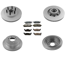 6 pastillas de rotores de freno con cojinete de buje para Ford con tracción trasera solamente F150 05-08