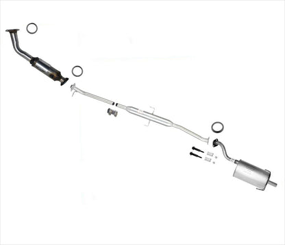 Front Catalytic Converter Middle Resonator Rear Muffler For Honda CR-V 2002-2004 - Photo 1