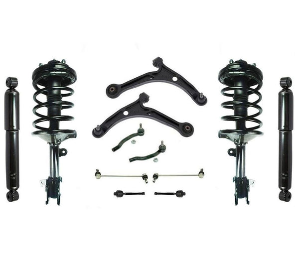 Front Struts Rear Shocks Lower Control Arms Tie Rods For Honda Pilot 2003-2005