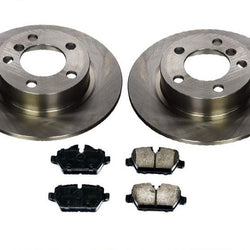 3pc REAR Rotors & Brake Pads for Mini Cooper Countryman 11-16 No John Cooper