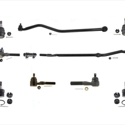 93-98 Grand Cherokee 4.0L Drag Link Tie Rod Rods Ball Joint 10Pc Kit