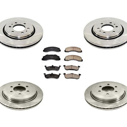 6 rotores de freno de disco con perno, pastillas de freno de cerámica, 6 piezas para Ford Expedition 2010-2017