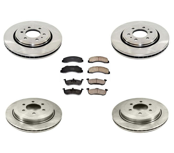 6 rotores de freno de disco con perno, pastillas de freno de cerámica, 6 piezas para Ford Expedition 2010-2017