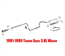 1991-1995 Taurus Sable 3.8L Sistema de escape con silenciador tipo vagón