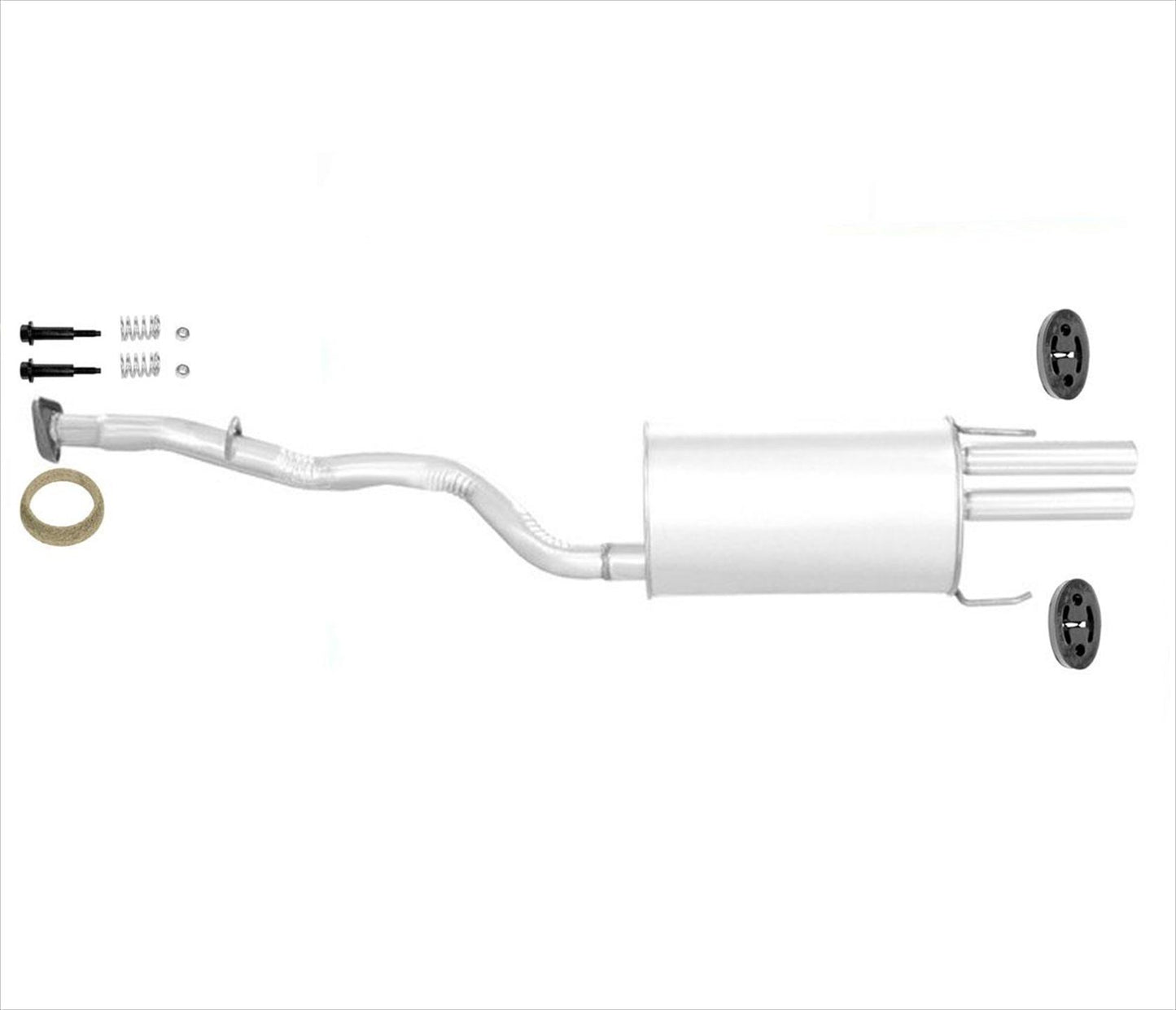 Escape de silenciador trasero doble con soportes de pernos de junta para Honda Accord EX 94-97