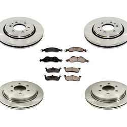 Rotores de freno de disco y pastillas de freno de cerámica, 6 piezas para Ford Expedition 2010-2017